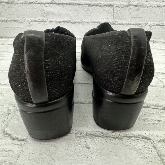 Stuart Weitzman Slip On Loafers Black Heels Women's Size 7.5 - Picture 7 of 10